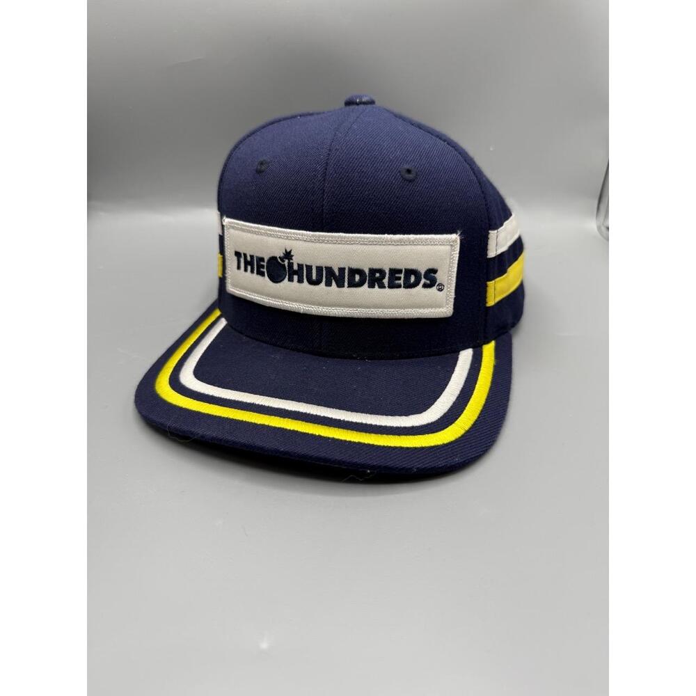THE HUNDREDS Cap Adjustable Navy Yellow White Streetwear Embroidered Patch Urban